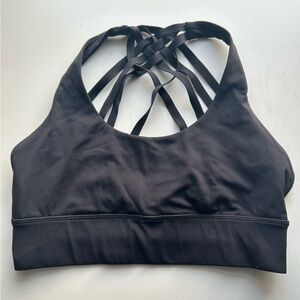 Black strappy sports bra sz S
